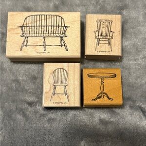 Vintage Furniture Stamps Set